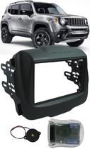Moldura De Painel 2 Din Interface Comando de Volante Jeep Renegade 2015 2016 2017 2018 2019 2020 2021 2022 kit