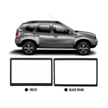 Moldura De Painel 2 Din Renault Duster Expression Authentique PCD 2016 2017 2018 2019 2020 - Para CD DVD 2 Dins