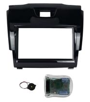 Moldura de Painel 2 Din S10 Trailblazer 2012 2013 2014 2015 S10 Interface Comando de Volante Black Piano kit