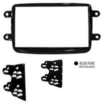 Moldura De Painel Para CD DVD 2 Din Renault Sandero 2012 em Diante - Black Piano