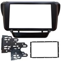 Moldura De Painel Para Embutir Tela Dvd Central Multimídea 7 Polegadas Preto 2 Din Mp5 Suporte Abs