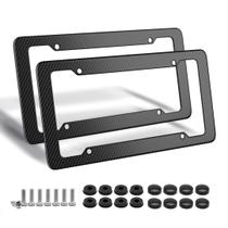 Moldura de Placa para Carro OKLPF - Fibra de Carbono Preta (Pacote com 2)