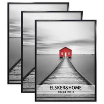Moldura de pôster ELSKER&HOME 18x24 cm preta para montagem na parede, pacote com 3