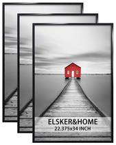 Moldura de pôster ELSKER&HOME 22,375 x 34 cm preta, pacote com 3