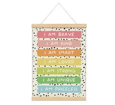 Moldura de pôster para decoração de afirmações do berçário Boho