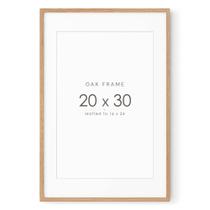 Moldura de pôster wallwisy Natural Oak 20x30 cm com tapete para 16x24 cm