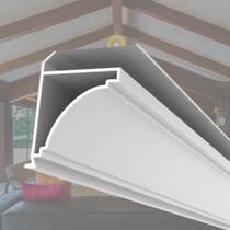 Moldura de PVC 8MMX38MMX3M Permatti Branco Branco Moldura de PVC 8MMX38MMX3M Permatti Branco Branco