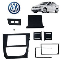 Moldura de Rádio 2 DinVolkswagen Voyage G5 2009 Preto