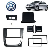 Moldura de Rádio Volkswagen Gol G5 2009 2 Din Prata