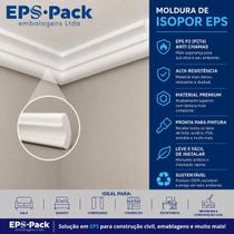 Moldura de Teto Rodateto Premium EPS P2 10m com Canto Gabarito EPS-Pack Moldura de Teto Rodateto Premium EPS P2 10m com Canto Gabarito EPS-Pack