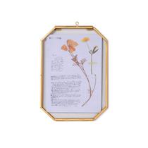 Moldura de vidro flutuante NCYP 12,8x17,8 cm Vintage Gold