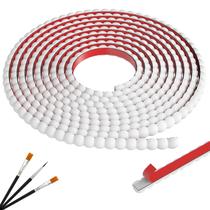 Moldura decorativa flexível de PVC com pérolas JSIWOTH 3,05 m branca Moldura decorativa flexível de PVC com pérolas JSIWOTH 3,05 m branca