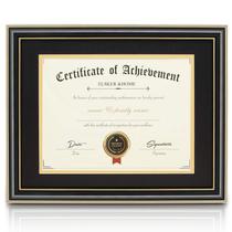 Moldura Diploma ELSKER&HOME em preto de alto brilho para 8,5 x 11 polegadas