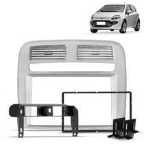 Moldura do Painel 2 Din Fiat Punto 2008 a 2012 Prata