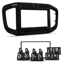 Moldura do Painel 2 Din Fiat Strada 2020 a 2022 Black Piano Padrão Japonês e Chinês