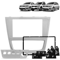 Moldura do Painel 2 Din Gol Saveiro e Voyage 2008 a 2012 Prata Suporte de Botões Moldura do Painel 2 Din Gol Saveiro e Voyage 2008 a 2012 Prata Suporte de Botões