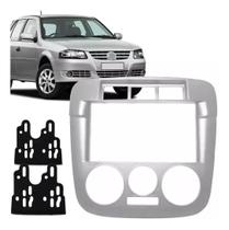 Moldura Dvd 2din Central Multimídia Gol G4 Prata Ap609