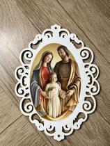 Moldura Em MDF Com Imagem Da Sagrada Família - ARTEFATO