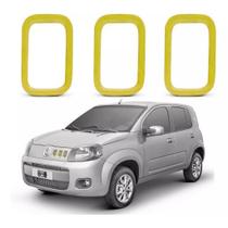 Moldura Emblema Parachoque Aplique Grade Uno Vivace 10 11 12 13 14 15 Amarelo