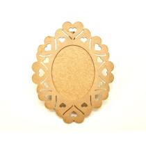 Moldura Espelho Vazado MDF Kit com 2 Peças para Decoração Rústica ou Provençal