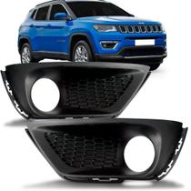 Moldura farol milha compass 2017 a 2021 com furo sem friso