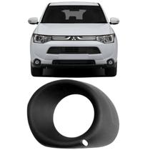 Moldura Farol Milha Neblina Outlander 2013 À 2015 Preta - Esquerdo