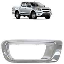 Moldura Farol Milha S10 2012 2013 2014 2015 2016 Cromado Furo Milha Acabamento Liso