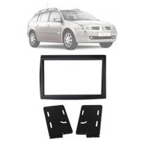 Moldura Fiamon 2 Din Renault Grand Tour preta 2006 até 2012 Moldura Fiamon 2 Din Renault Grand Tour preta 2006 até 2012