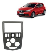 Moldura Fiamon 2 Din Renault Sandero Logan 2011 Prata