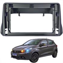 Moldura fiat argo dvd 2 din painel multimídia 9 polegadas de 2018 a 2023 preto acabamento abs 89/j29