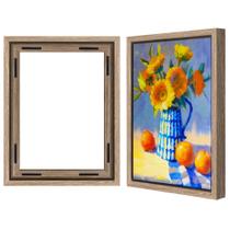 Moldura flutuante de lona American flat 30x40cm de carvalho para obras de arte