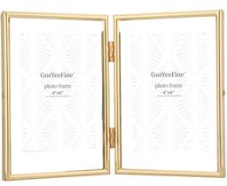 Moldura flutuante GoryeeFine Gold Metal 5x7 para imagem 4x6
