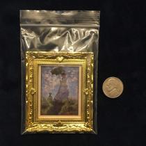 Moldura fotográfica de arte de parede em miniatura Dollhouse Monet Woman 1:12