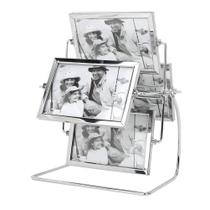 Moldura fotográfica Hongzer Rotating Metal para fotos de 6 x 4 polegadas