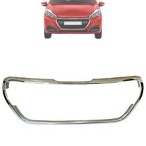 Moldura Frio Da Grade Parachoque Cromada Peugeot 208 2017 Até 2020 Moldura Frio Da Grade Parachoque Cromada Peugeot 208 2017 Até 2020