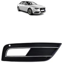 Moldura Grade do Milha Parachoque Dianteiro A4 2013 2014 2015 Preto Poroso Friso Cromado