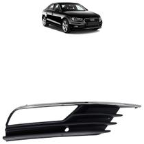 Moldura Grade do Milha Parachoque Dianteiro Q5 2013 2014 2015 2016 Black Piano Liso Furo Milha Aro Cromado