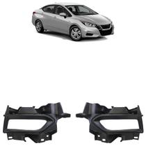 Moldura Grade do Milha Versa 2021 2022 Preto Furo Milha