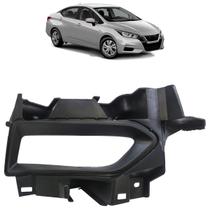 Moldura Grade do Milha Versa 2021 2022 Preto Furo Milha