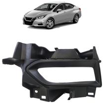 Moldura Grade do Milha Versa 2021 2022 Preto Furo Milha