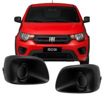 Moldura Grade Farol Esquerdo Fiat Mobi 2021 a 2024 Sem Furo De Milha