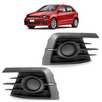 Moldura Grade Milha Gol G7 2016 2017 2018 Preto Acabamento Texturizado Sem Furo Milha