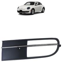 Moldura Grade Milha New Beetle 2012 2013 2014 2015 2016 2017 Preto Com Friso Cromado