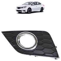 Moldura Grade Milha Sentra 2017 2018 2019 2020 Preto Furo Milha Aro Cromado Acabamento Texturizado Moldura Grade Milha Sentra 2017 2018 2019 2020 Preto Furo Milha Aro Cromado Acabamento Texturizado