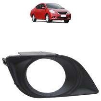 Moldura Grade Milha Versa 2011 2012 2013 2014 Preto Furo Milha Acabamento Texturizado