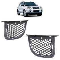 Moldura Grade Parachoque Dianteiro Tucson 2005 2006 2007 2008 2009 2010 2011 2012 2013 2014 2015 2016 2017 2018 2019 Preto Acabamento Liso Sem Furo