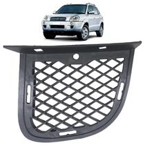 Moldura Grade Parachoque Dianteiro Tucson 2005 2006 2007 2008 2009 2010 2011 2012 2013 2014 2015 2016 2017 2018 2019 Preto Acabamento Liso Sem Furo