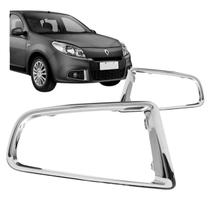 Moldura Grade Parachoque Sandero 2012 A 2015 Cromado