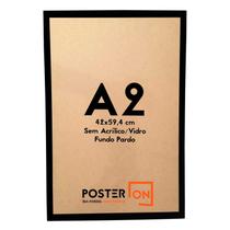 Moldura ISO A2 42x59,4cm Sem acrílico PS - Fundo Pardo - PosterOn