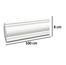 Moldura Luxo Sanca Roda Teto 8m Isopor Roda Forro Sem Acabamento / Isopor Liso